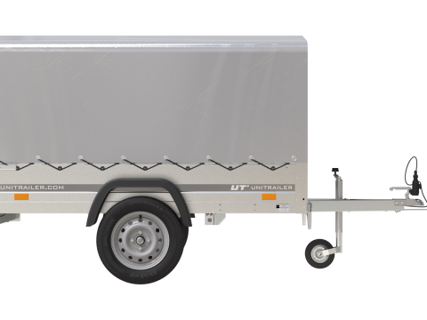 Remolque top GARDEN TRAILER 200 KIPP con suplementos de rejilla y rueda jockey