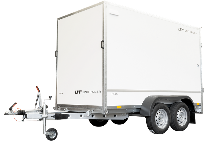 REMOLQUE FURGÓN DE DOBLE EJE 300X148 UNITRAILER PACK 300/2 2000 KG