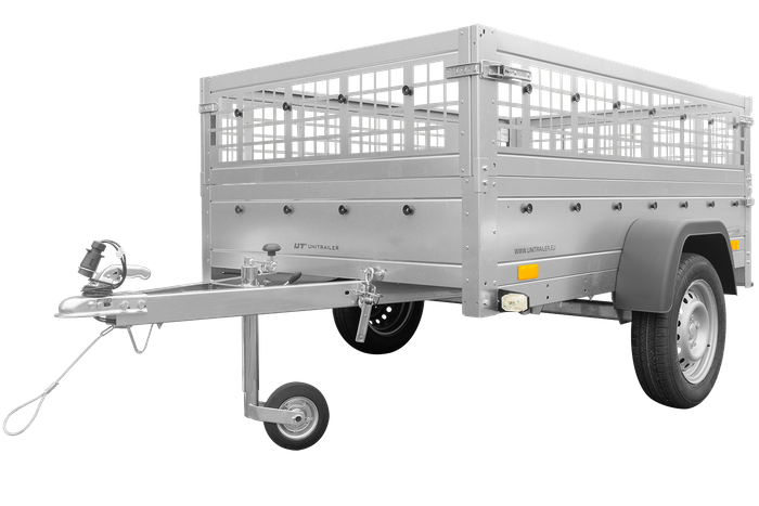 REMOLQUE BASCULANTE 200X125 CON LATERALES DE REJILLA Y RUEDA JOCKEY – GARDEN TRAILER 201 KIPP - Imagen 2