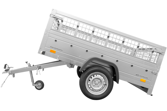 REMOLQUE BASCULANTE 200X125 CON LATERALES DE REJILLA Y RUEDA JOCKEY – GARDEN TRAILER 201 KIPP - Imagen 4