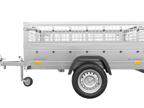 REMOLQUE BASCULANTE 200X125 CON LATERALES DE REJILLA Y RUEDA JOCKEY – GARDEN TRAILER 201 KIPP