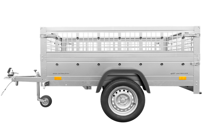 REMOLQUE BASCULANTE 200X125 CON LATERALES DE REJILLA Y RUEDA JOCKEY – GARDEN TRAILER 201 KIPP