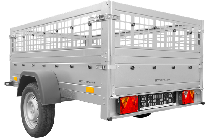REMOLQUE BASCULANTE 200X125 CON LATERALES DE REJILLA Y RUEDA JOCKEY – GARDEN TRAILER 201 KIPP - Imagen 3