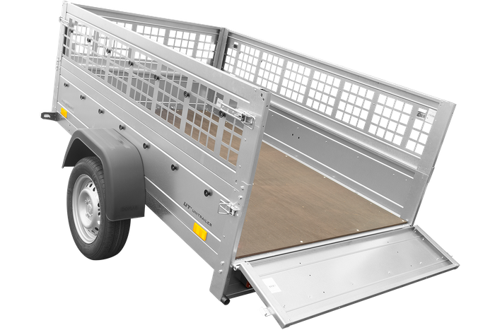 REMOLQUE BASCULANTE 200X125 CON LATERALES DE REJILLA Y RUEDA JOCKEY – GARDEN TRAILER 201 KIPP - Imagen 5