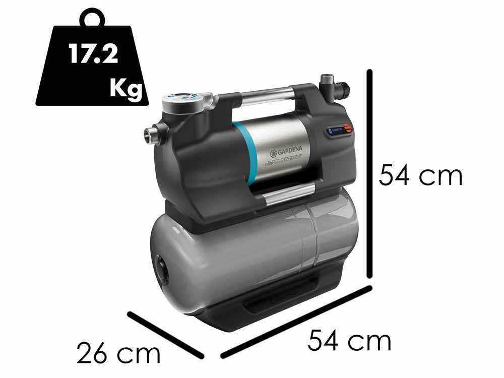 Gardena 5600 SilentComfort – Grupo de presión -Control con Bluetooth – 900 W – 5.600 L/h - Imagen 2