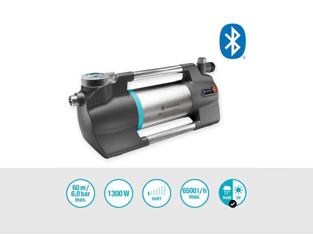 Gardena 6500 SilentComfort – Bomba eléctrica de jardín para riego – Control por Bluetooth – 1300 W - Imagen 5