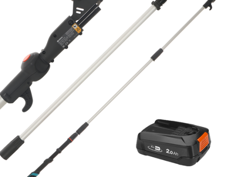 Gardena HighCut 360/18V P4A – Tijera de podar eléctrica con pértiga – 18V 2Ah