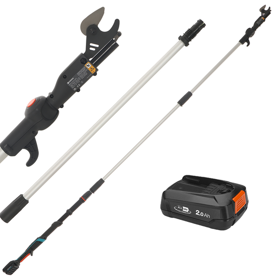 Gardena HighCut 360/18V P4A – Tijera de podar eléctrica con pértiga – 18V 2Ah
