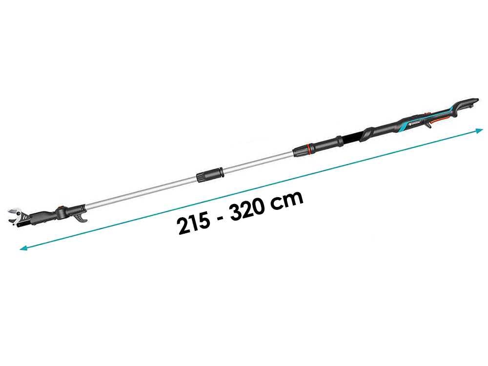 Gardena HighCut 360/18V P4A – Tijera de podar eléctrica con pértiga – 18V 2Ah - Imagen 3