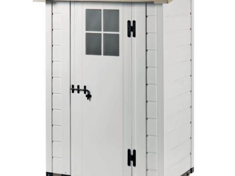 Garofalo Tuscany Evo 100 – Caseta de jardín – Con ventana y puerta de una hoja – 122,5 x 82,5 x 201 cm