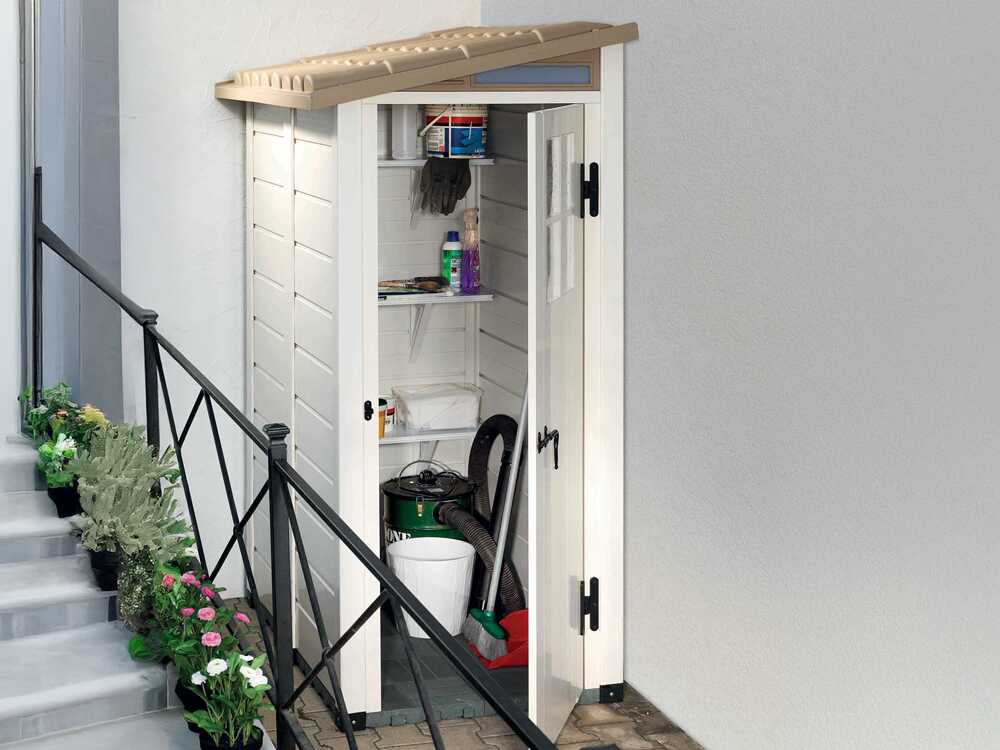 Garofalo Tuscany Evo 100 Terrace – Caseta de jardín – Con ventana y puerta de una hoja – 82,5 x 122,5 x 201 cm - Imagen 2