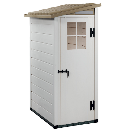 Garofalo Tuscany Evo 100 Terrace – Caseta de jardín – Con ventana y puerta de una hoja – 82,5 x 122,5 x 201 cm