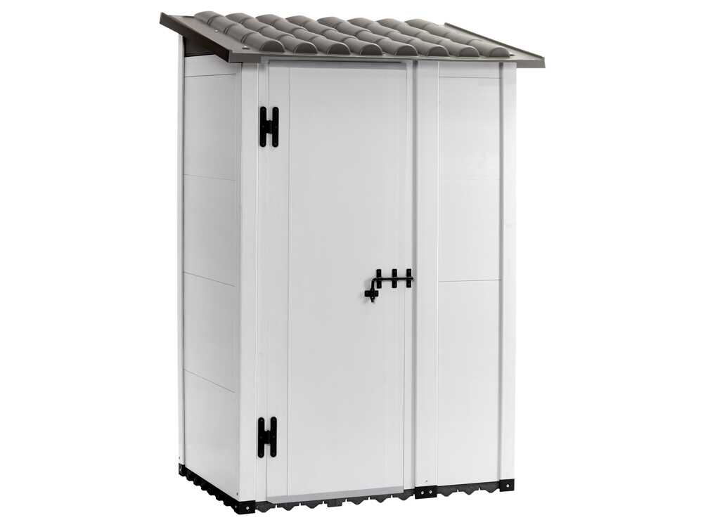 Garofalo Urban 100 – Caseta de jardín – Con puerta descentrada – 122,5 x 82,5 x 201 cm - Imagen 5