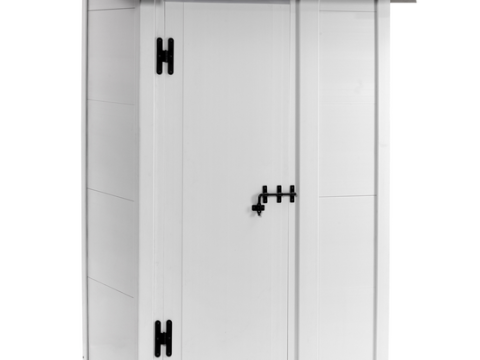 Garofalo Urban 100 – Caseta de jardín – Con puerta descentrada – 122,5 x 82,5 x 201 cm