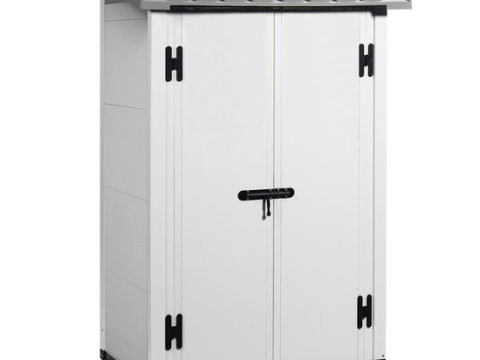 Garofalo Urban 100 – Caseta de jardín – Con puerta de doble hoja – 122,5 x 82,5 x 201 cm