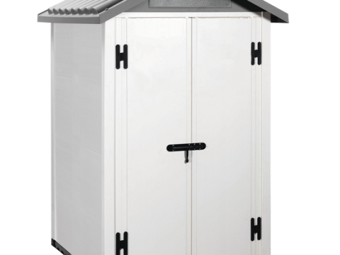 Garofalo Urban 120 – Caseta de jardín – Con puerta de doble hoja – 122,5 x 122,5 x 214 cm
