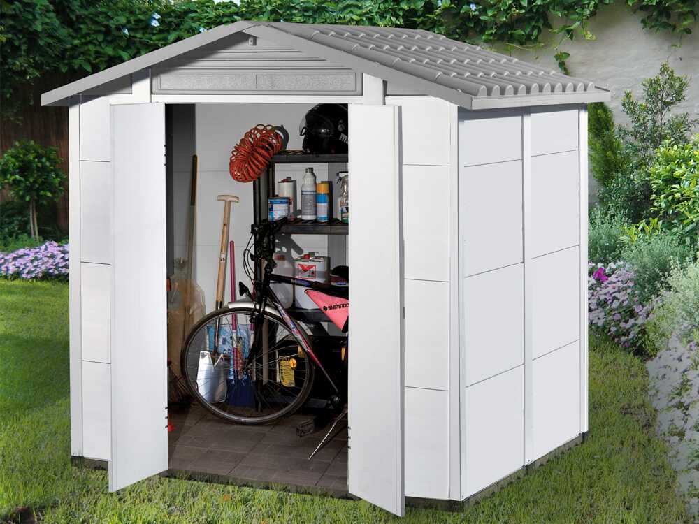 Garofalo Urban 200 – Caseta de jardín – Con puerta de doble hoja – 202,5 x 162,5 x 216 cm - Imagen 3