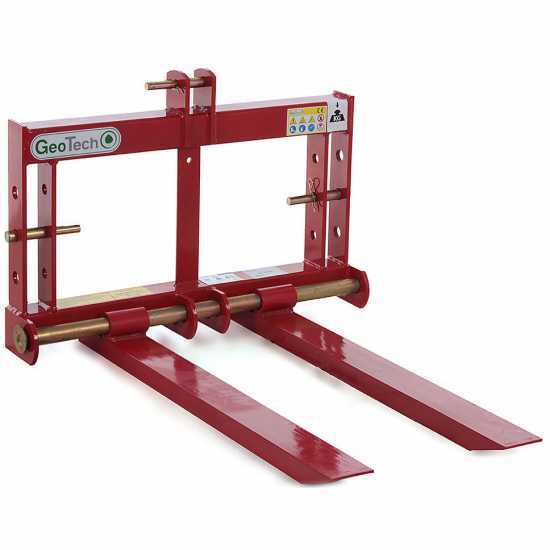 GeoTech D1200 – Horquilla portapalés para tractor – Portapalés trasero – Capacidad de carga 1200 Kg