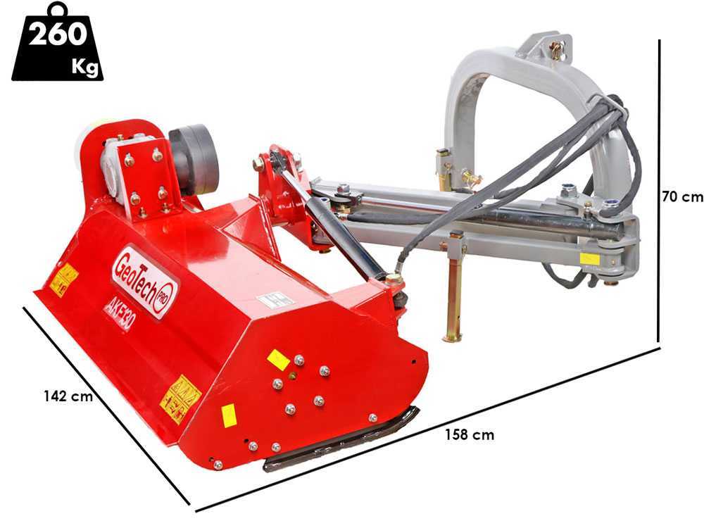 GeoTech Pro AKF130 – Trituradora de brazo para cunetas para tractor – Serie ligera - Imagen 2