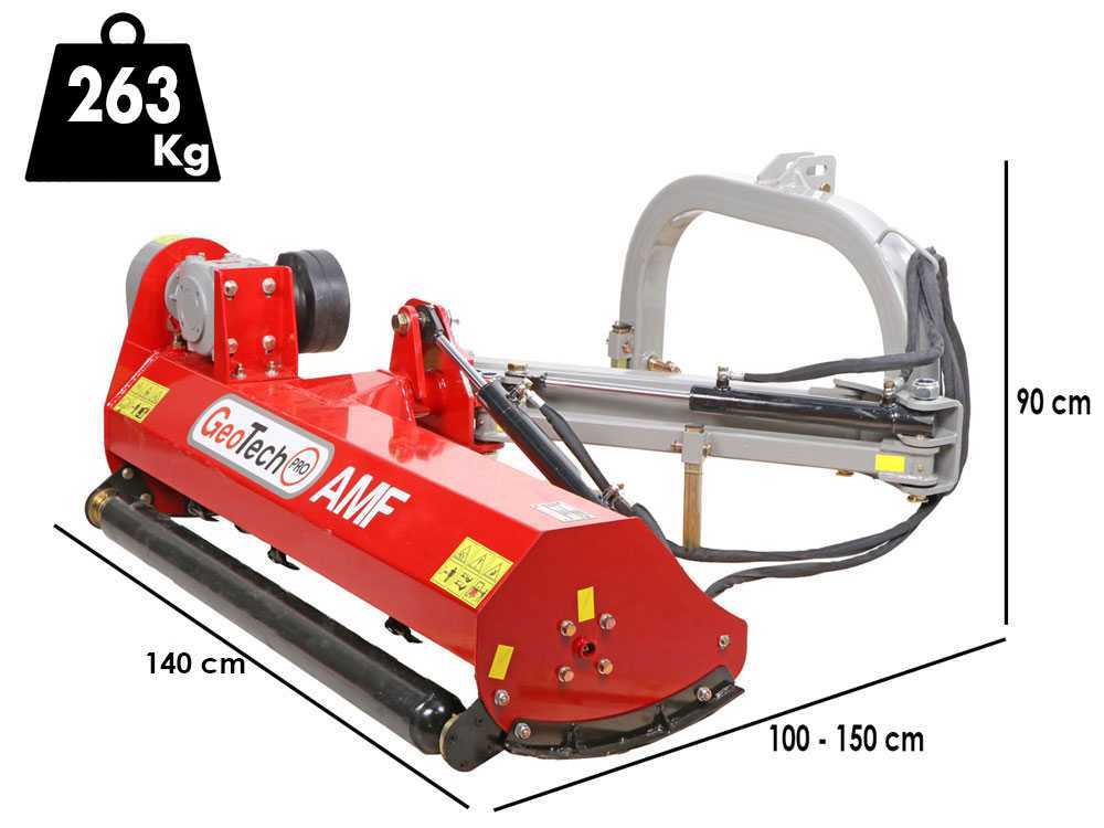 GeoTech Pro AMF125 – Trituradora lateral para cunetas para tractor – Serie ligera - Imagen 2