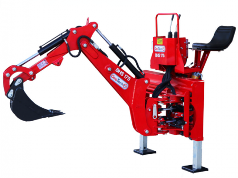 GeoTech-Pro BHS 175 – Retroexcavadora para tractor con desplazamiento lateral