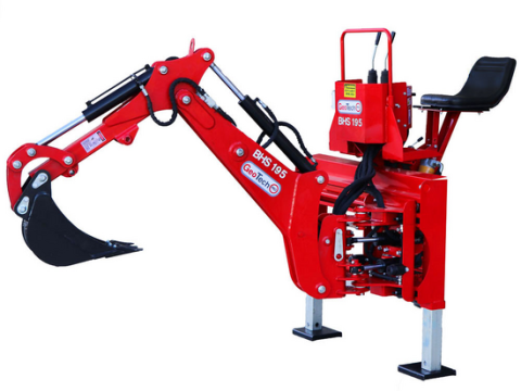 GeoTech-Pro BHS 195 – Retroexcavadora para tractor con desplazamiento lateral