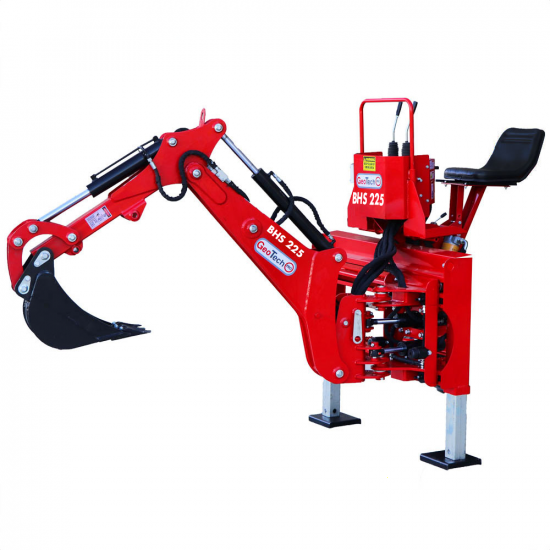 GeoTech-Pro BHS 225 – Retroexcavadora para tractor con desplazamiento lateral