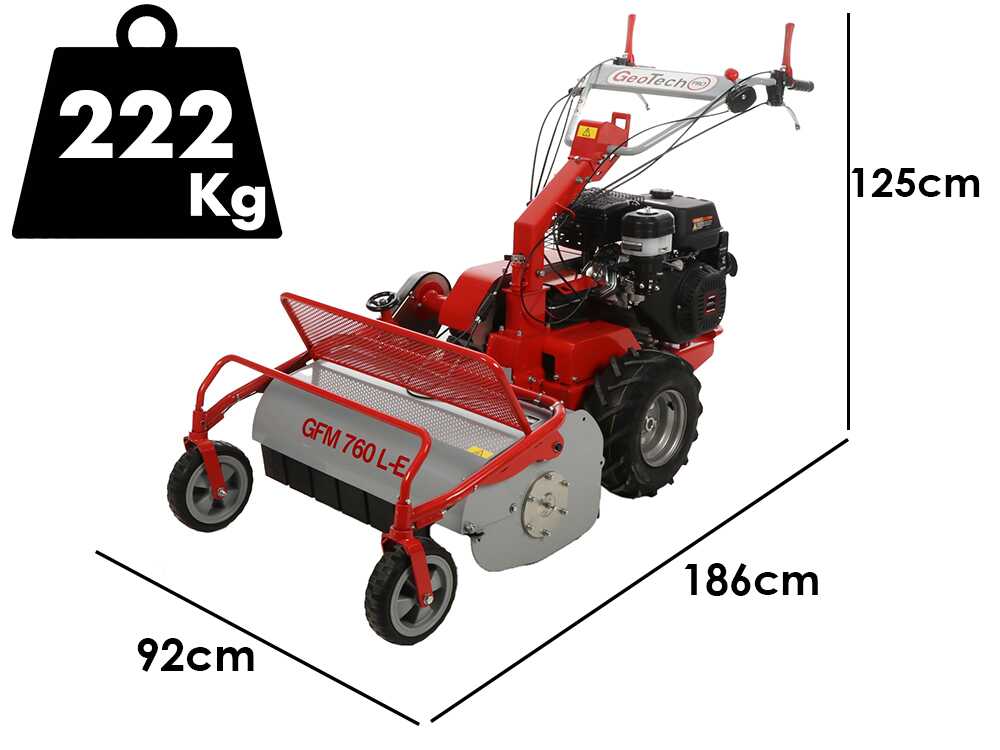 GeoTech-Pro GFM 760 L-E – Desbrozadora de ruedas de cuchillas – Loncin G420FD - Imagen 2