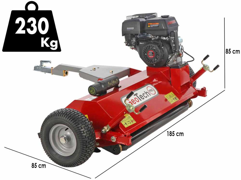 GeoTech-Pro GTFM 120 LE – Desbrozadora para quad – Loncin G420FD - Imagen 2