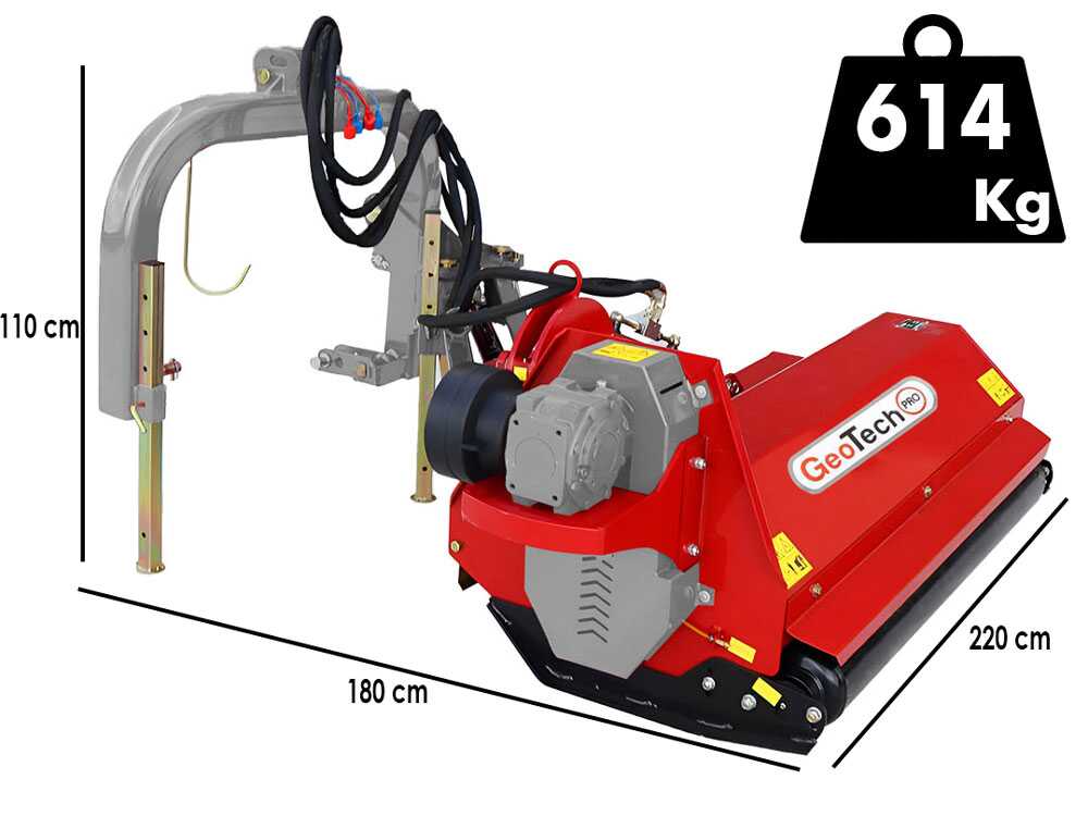 GeoTech-Pro HAMF 180 – Trituradora de brazo para cunetas para tractor – Serie media-pesada - Imagen 2