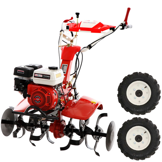GeoTech-Pro PGT 900 – Motoazada de gasolina 7 CV con caja 2+1 y transmisión por engranajes