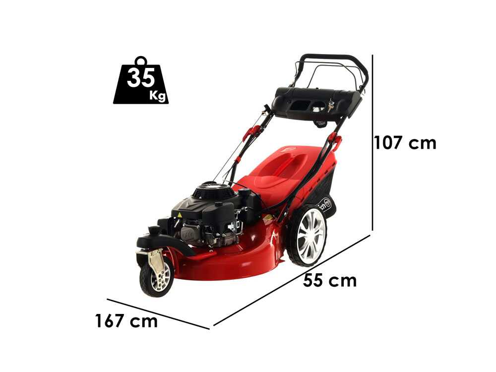 GeoTech Pro S58-3 BMSWGE L225 -Cortacésped de gasolina de tracción – Rueda giratoria – Arranque eléctrico - Imagen 2