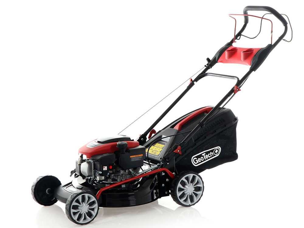 GeoTech S46-150 BMSG – Cortacésped de gasolina de tracción – 4 en 1 – Corte 46 cm - Imagen 4