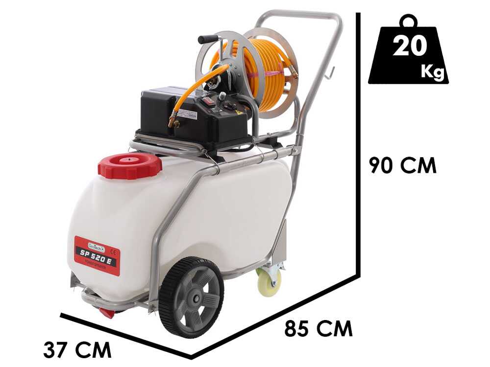 GeoTech SP 520 E – Bomba de pulverización eléctrica a batería sobre carro – 50 L - Imagen 2