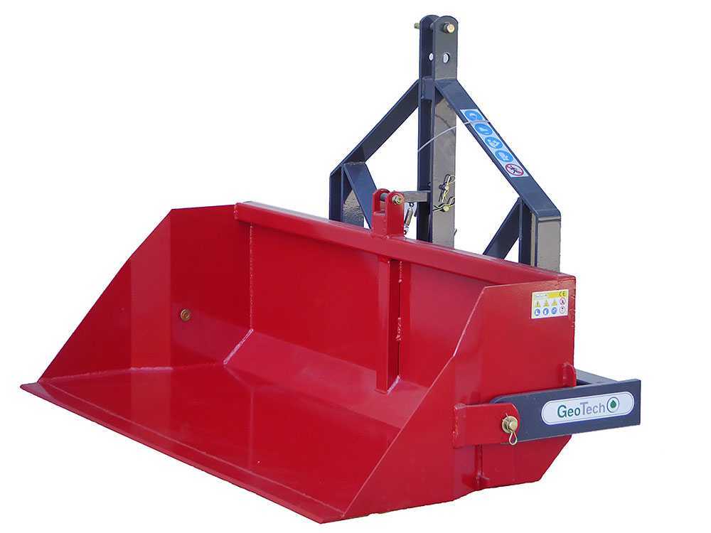 Cazo trasero para tractor GeoTech de 180 cm – Serie pesada – Capacidad de carga 700 Kg - Imagen 4