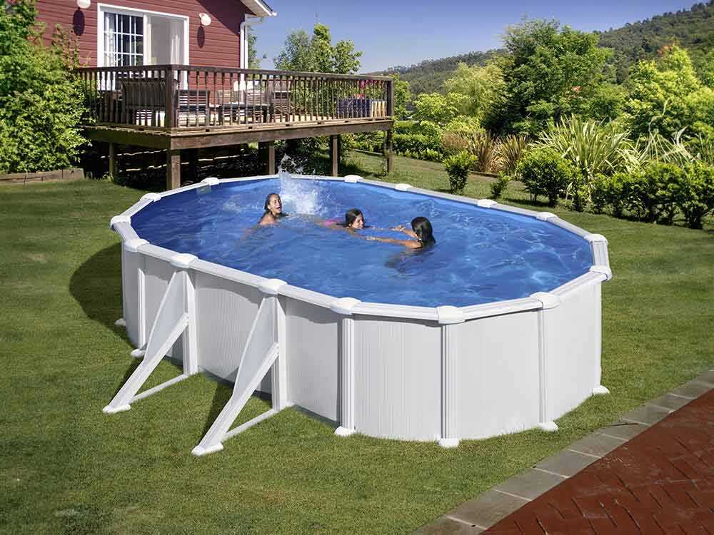 Gre Atlantis ovalada 610 x 375 x 132 cm – Piscina elevada de acero - Imagen 3