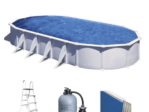 Gre Atlantis Ovale 915 x 470 x 132 cm – Piscina elevada de acero