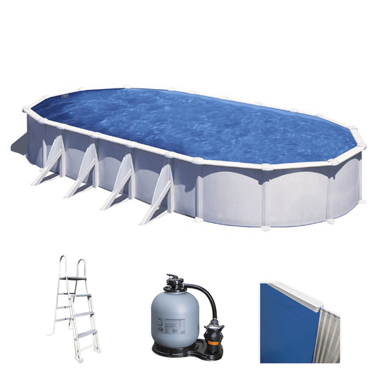 Gre Atlantis Ovale 915 x 470 x 132 cm – Piscina elevada de acero