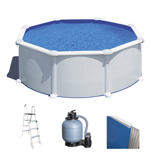 Gre Atlantis redonda Ø350 x 132 cm – Piscina elevada de acero