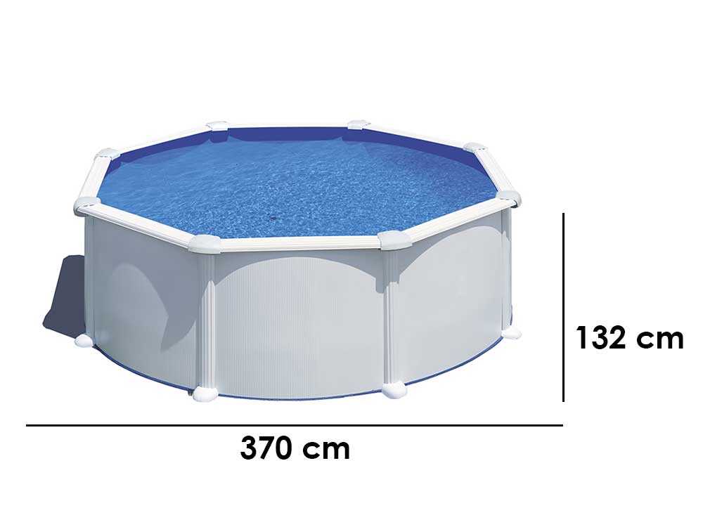 Gre Atlantis redonda Ø350 x 132 cm – Piscina elevada de acero - Imagen 2