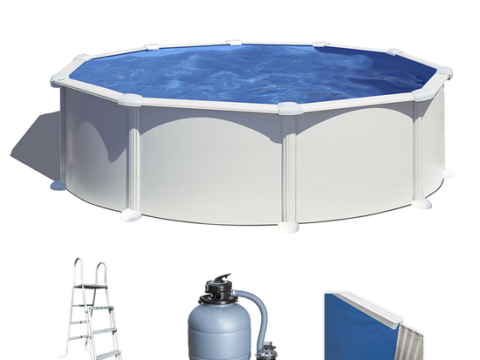 Gre Atlantis redonda Ø460 x 132cm – Piscina elevada de acero