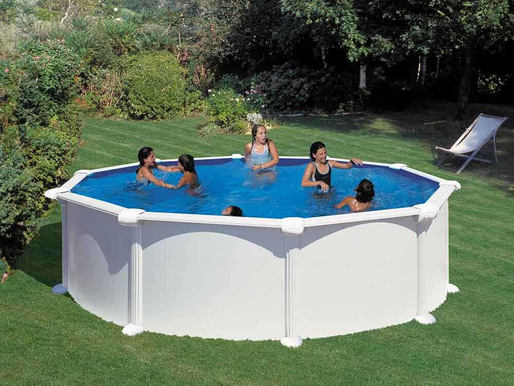 Gre Atlantis redonda Ø460 x 132cm – Piscina elevada de acero - Imagen 4