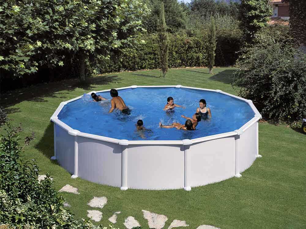 Gre Atlantis redonda Ø550 x 132 cm – Piscina elevada de acero - Imagen 4
