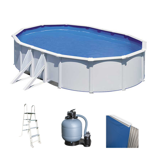 Gre Fidji Ovalada 610x375x120cm – Piscina elevada de acero