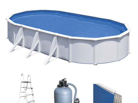 Gre Fidji ovalada 730x375x120cm – Piscina elevada de acero