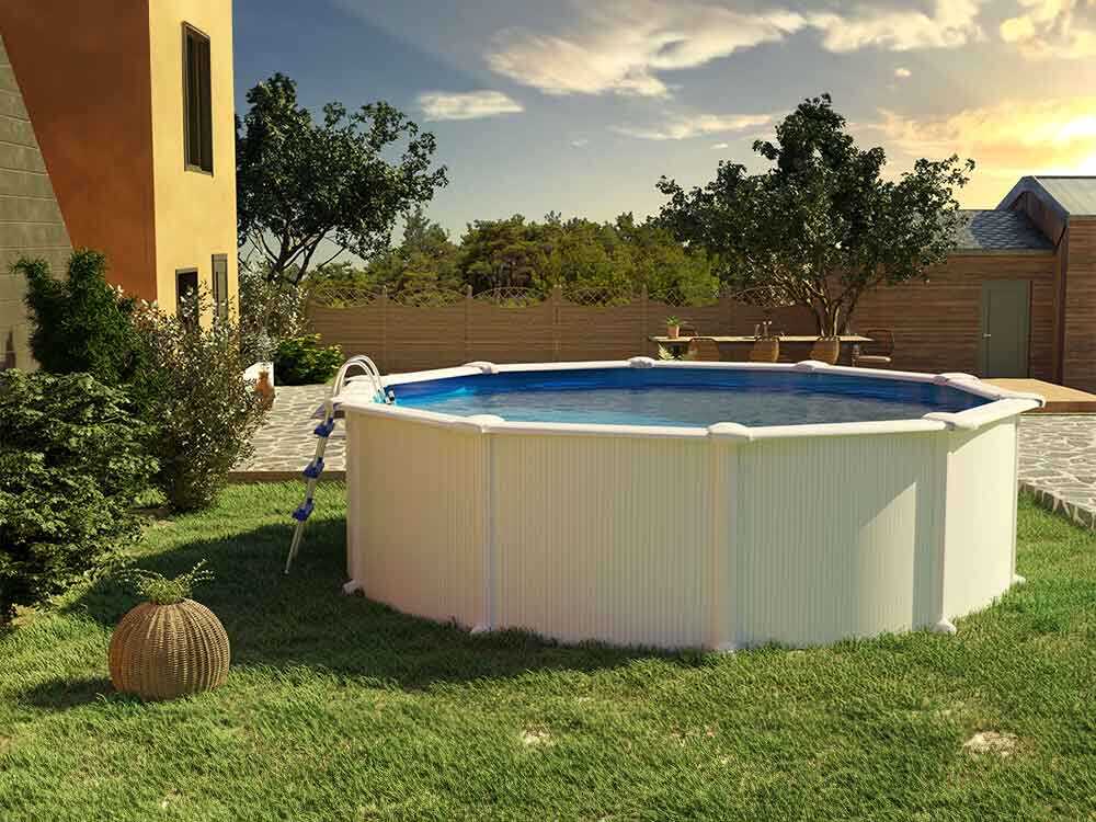 Gre Fidji redonda Ø550 x 120 cm – Piscina elevada de acero - Imagen 5