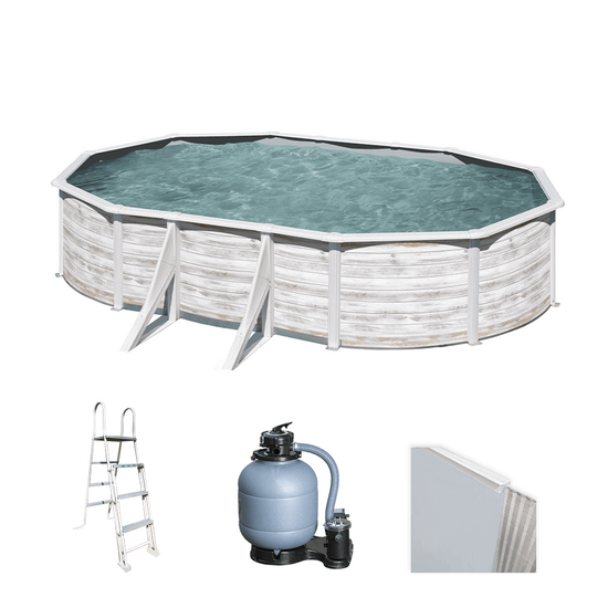 Gre Finlandia ovalada 610x375x120cm – Piscina elevada de acero