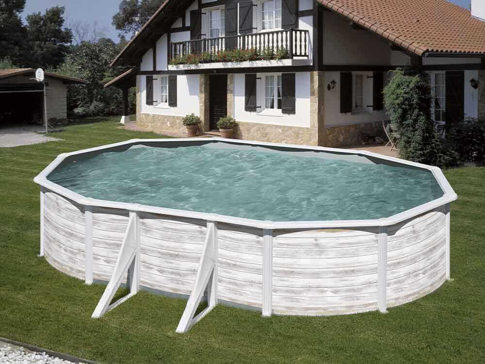Gre Finlandia ovalada 610x375x120cm – Piscina elevada de acero - Imagen 3
