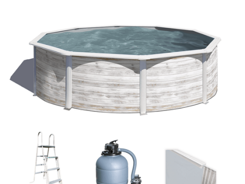 Gre Finlandia redonda Ø300 x 120 cm – Piscina elevada de acero