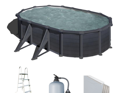 Gre Granada ovalada 500x300x132cm – Piscina elevada de acero